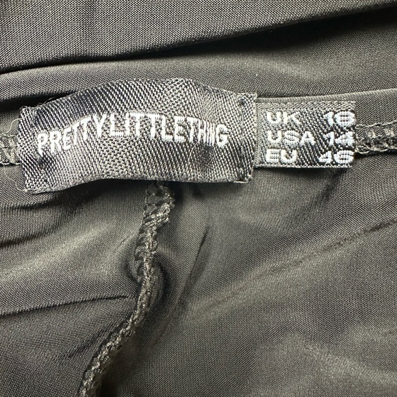 Pretty Little Things Size 14 Slinky High Waist Strappy Wife Leg Pants. - Picture 2 of 3
